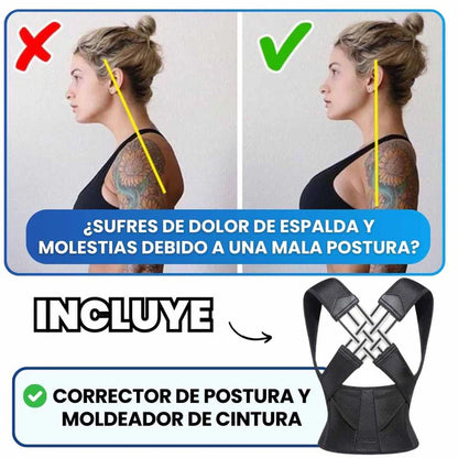 CORRECTOR DE POSTURA FITNESS 2 EN 1 ORIGINAL| ENVÍO GRATIS 🙆‍♀️🙆‍♂️