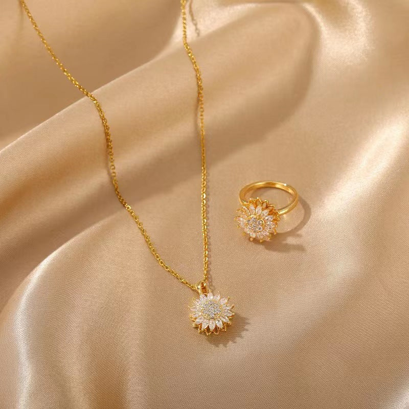 SET GIRASOLES GIRATORIOS | ENVÍO GRATIS 🌻📿💍